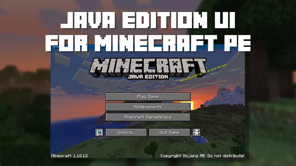 Java Edition UI for Minecraft скриншот 1