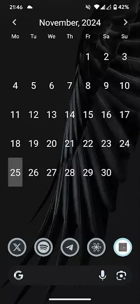 Julls' Calendar Widget Lite скриншот 1