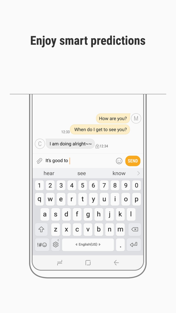 Клавиатура Samsung (Keyboard) скриншот 1