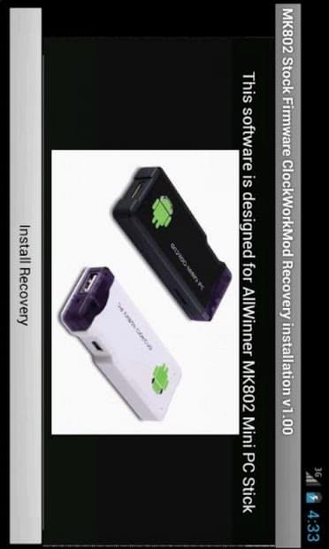 MK802 4.0.4 CWM Recovery скриншот 1