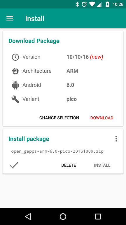 Open GApps manager скриншот 1