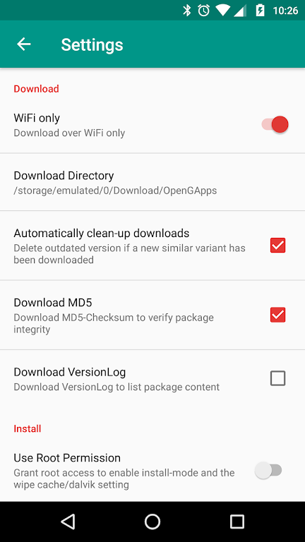 Open GApps manager скриншот 3