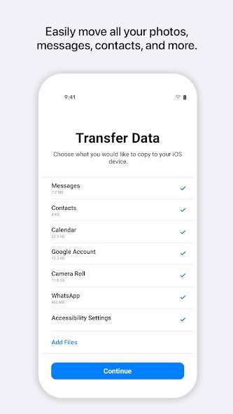 Перенос на iOS скриншот 1